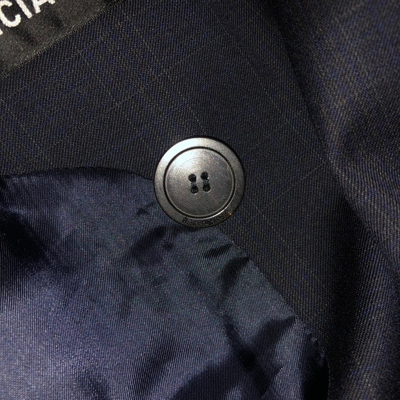 BALENCIAGA CHECK HIGH COLLAR JACKET SIZE 50/L - Picture 7 of 8